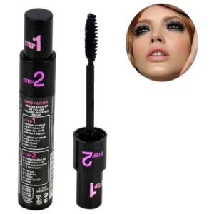 Cosmetic Makeup Black Dual Brush Natural Thicken Curl Eyelash Extension Mascara
