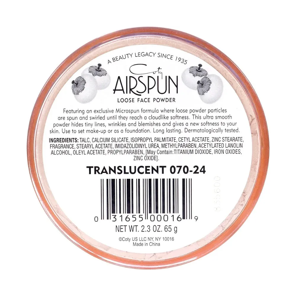 Coty AirSpun Translucent Loose Powder