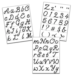 Crafter's Workshop Stencil 8.5"X11" 3pack  - Script Alphabet