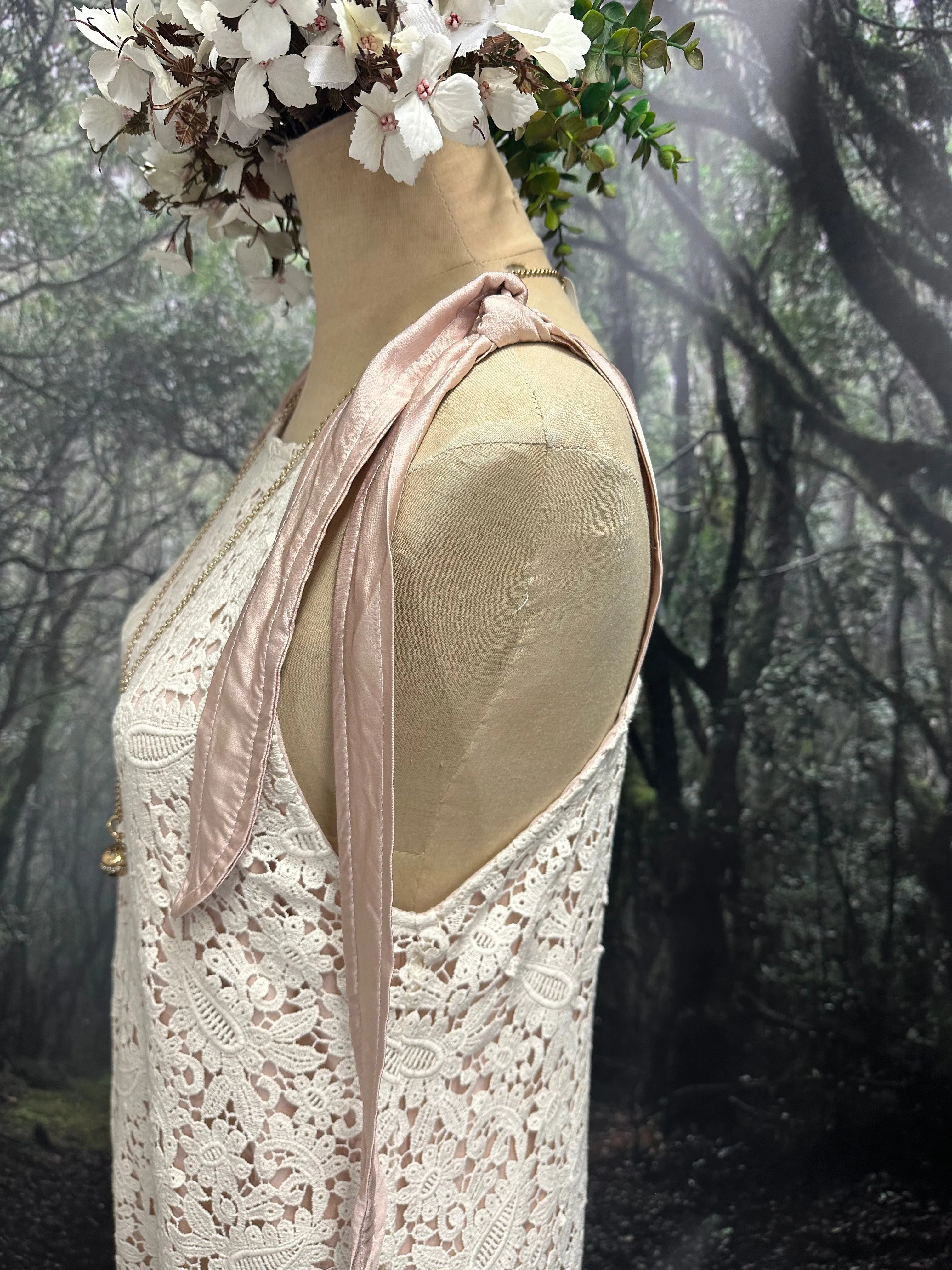 Cream cotton lace Gianna dress