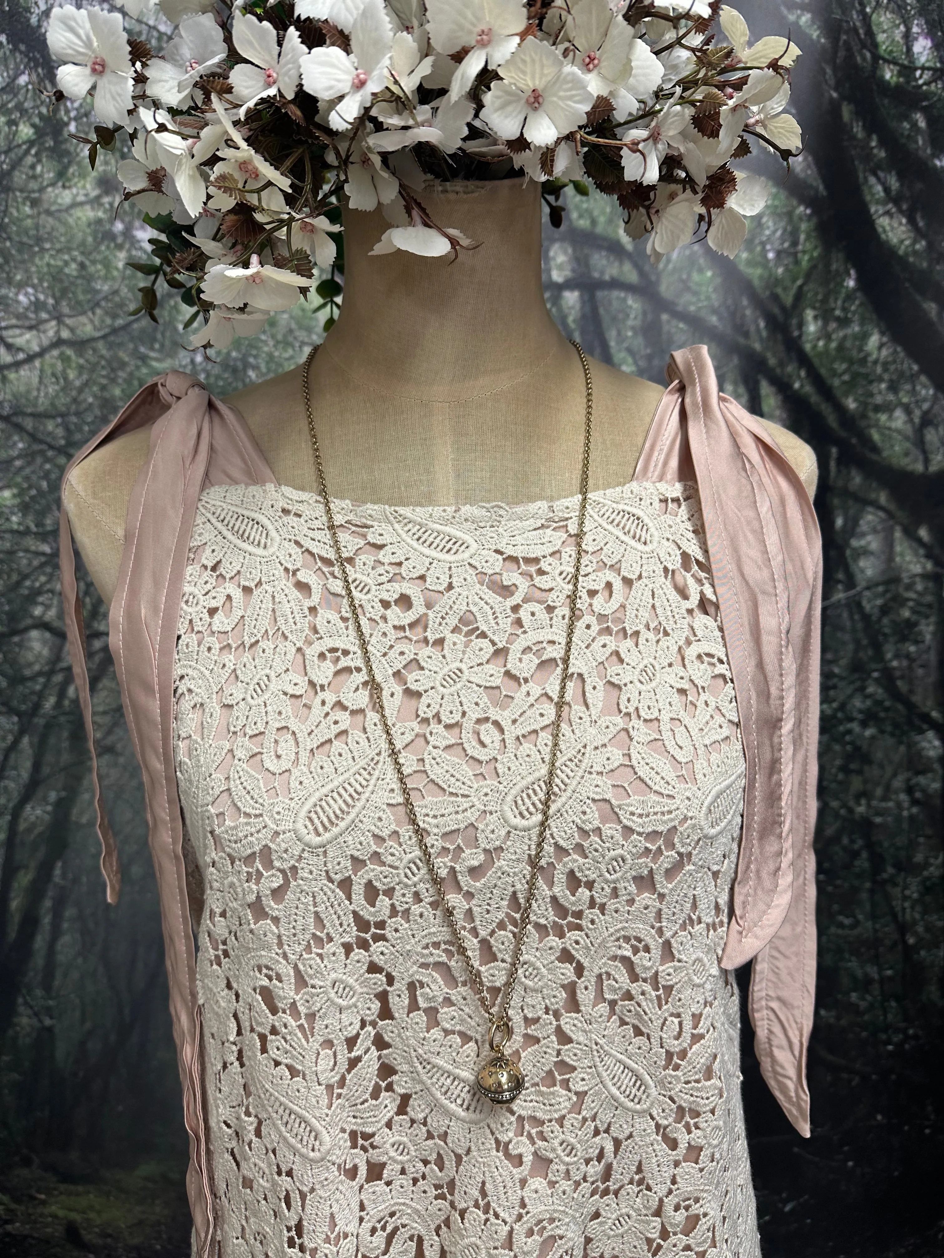 Cream cotton lace Gianna dress
