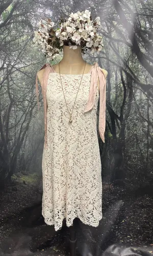 Cream cotton lace Gianna dress