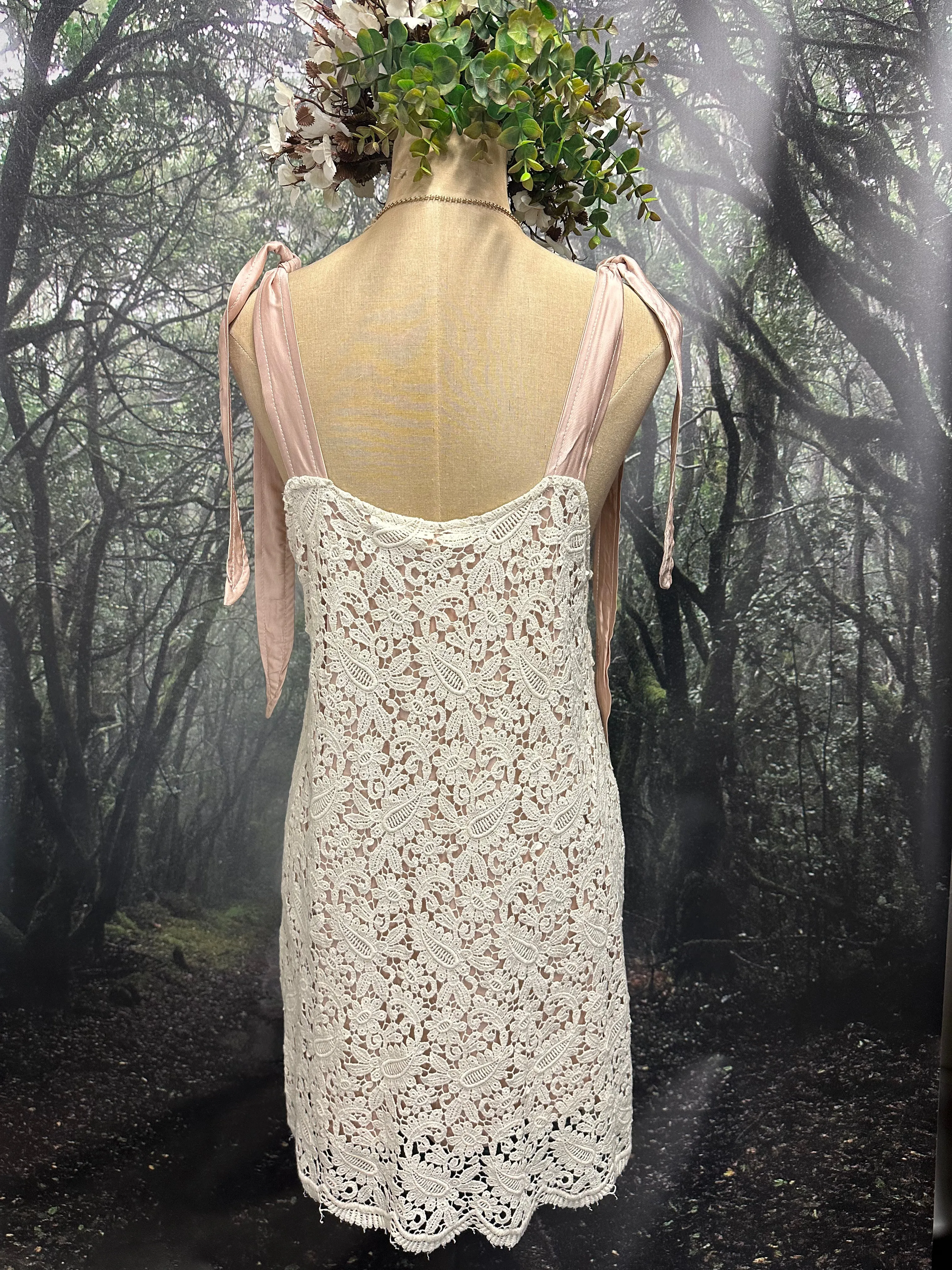 Cream cotton lace Gianna dress