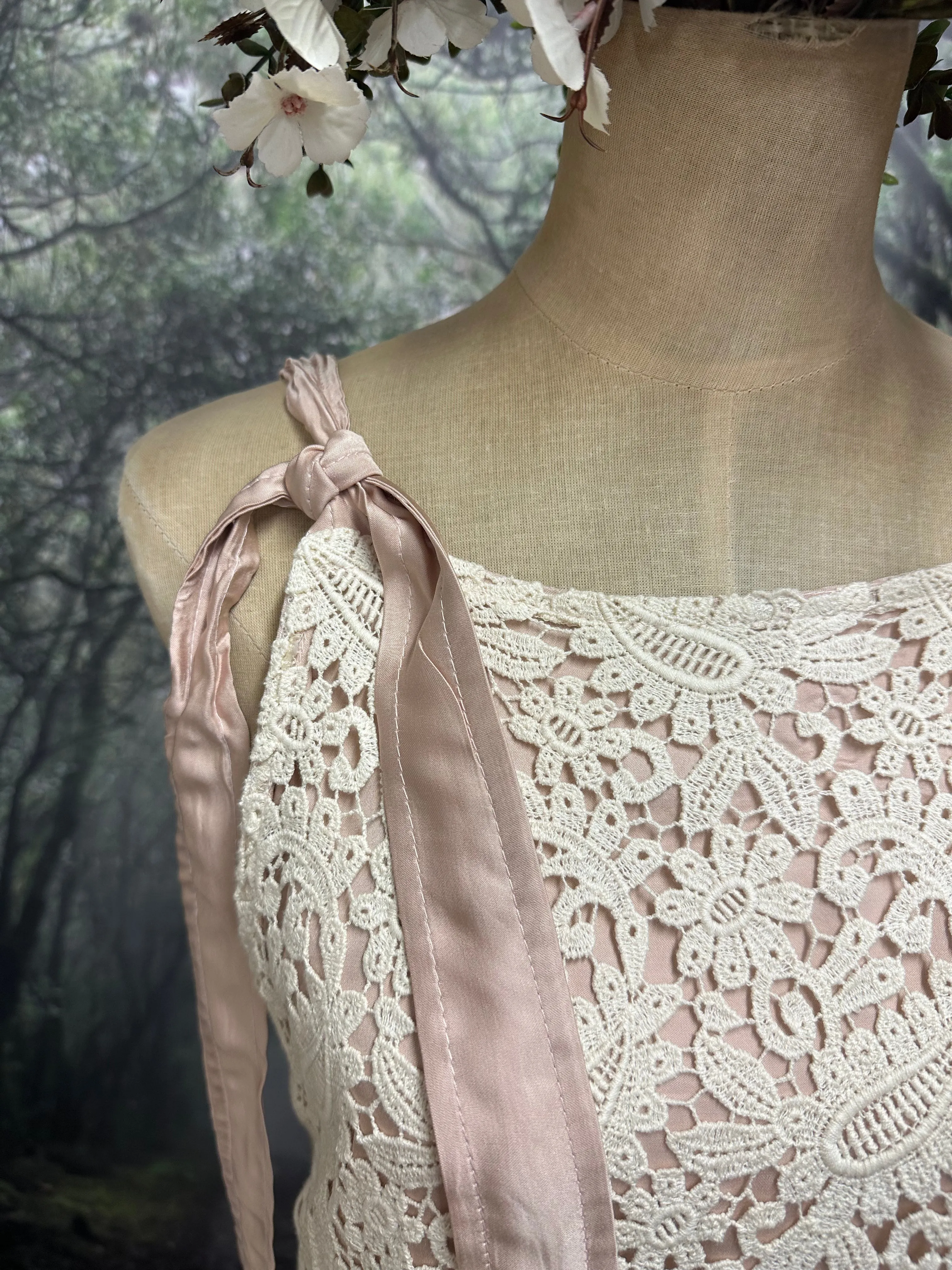 Cream cotton lace Gianna dress