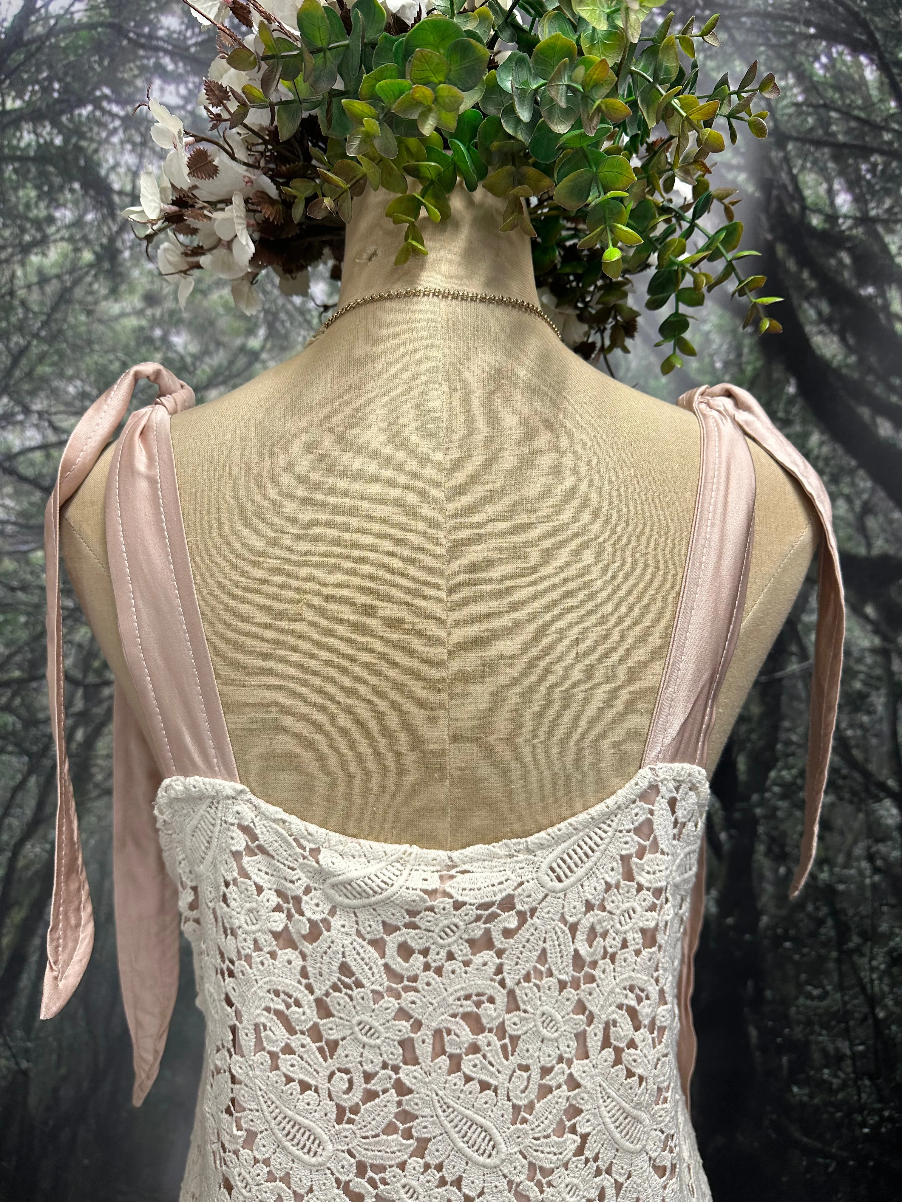 Cream cotton lace Gianna dress