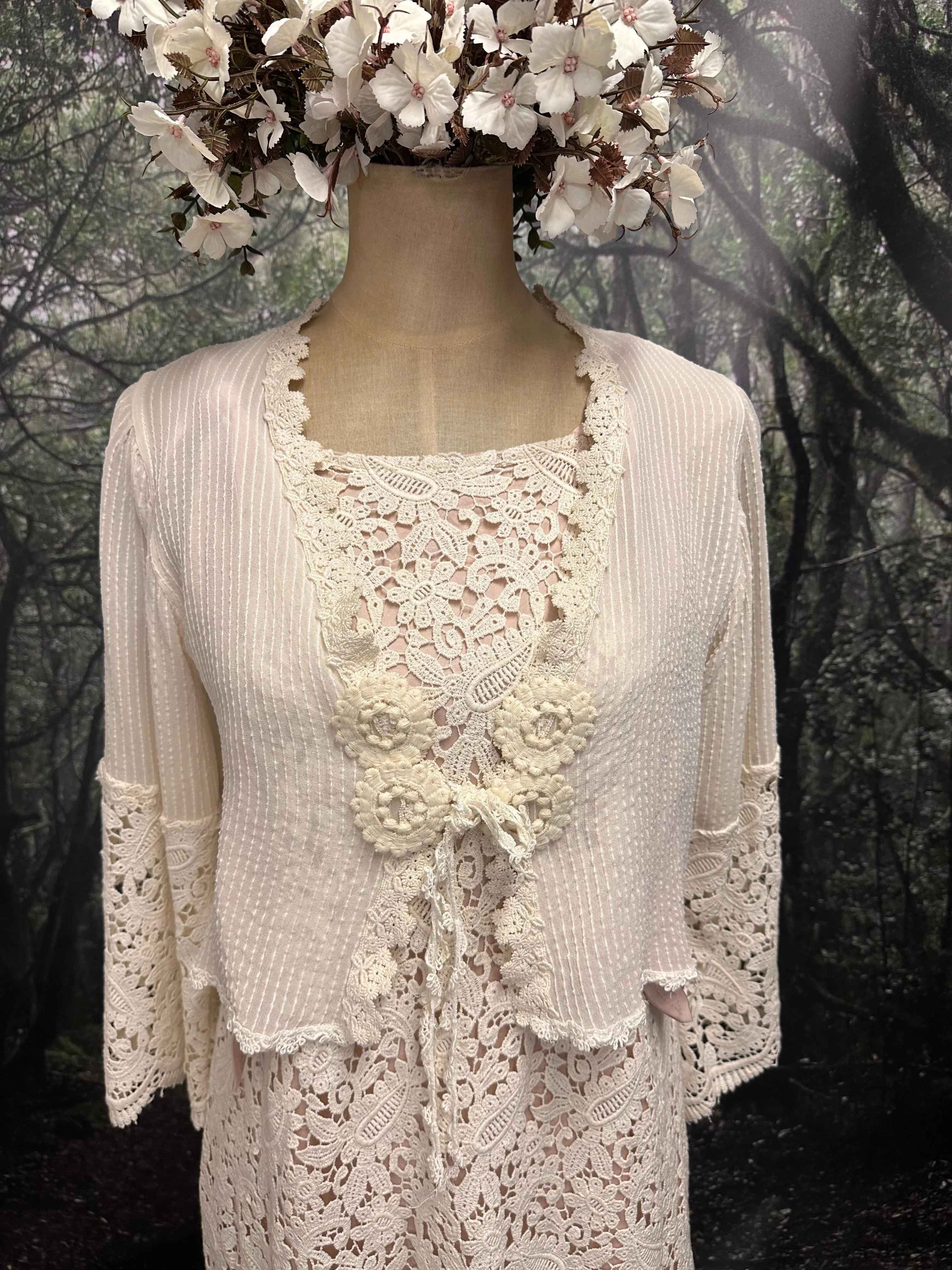 Cream cotton lace Gianna dress