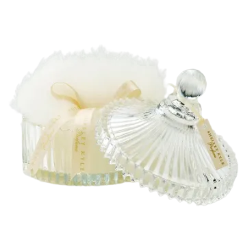 Crystal Dish with Powder Puff