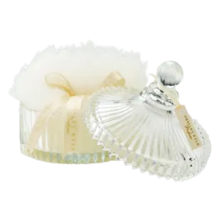 Crystal Dish with Powder Puff