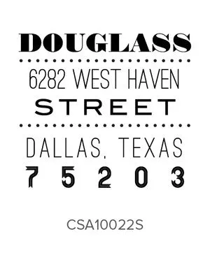 Custom Address Stamp 10022S