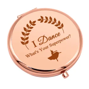 Dance Lover Gift for Women Dancing Gift for Girl Travel Makeup Mirror for Girls Dance Teacher Dancer Coach Compact Makeup Mirror for Dance Recitals Ballet Gift Birthday Music Festival Gifts