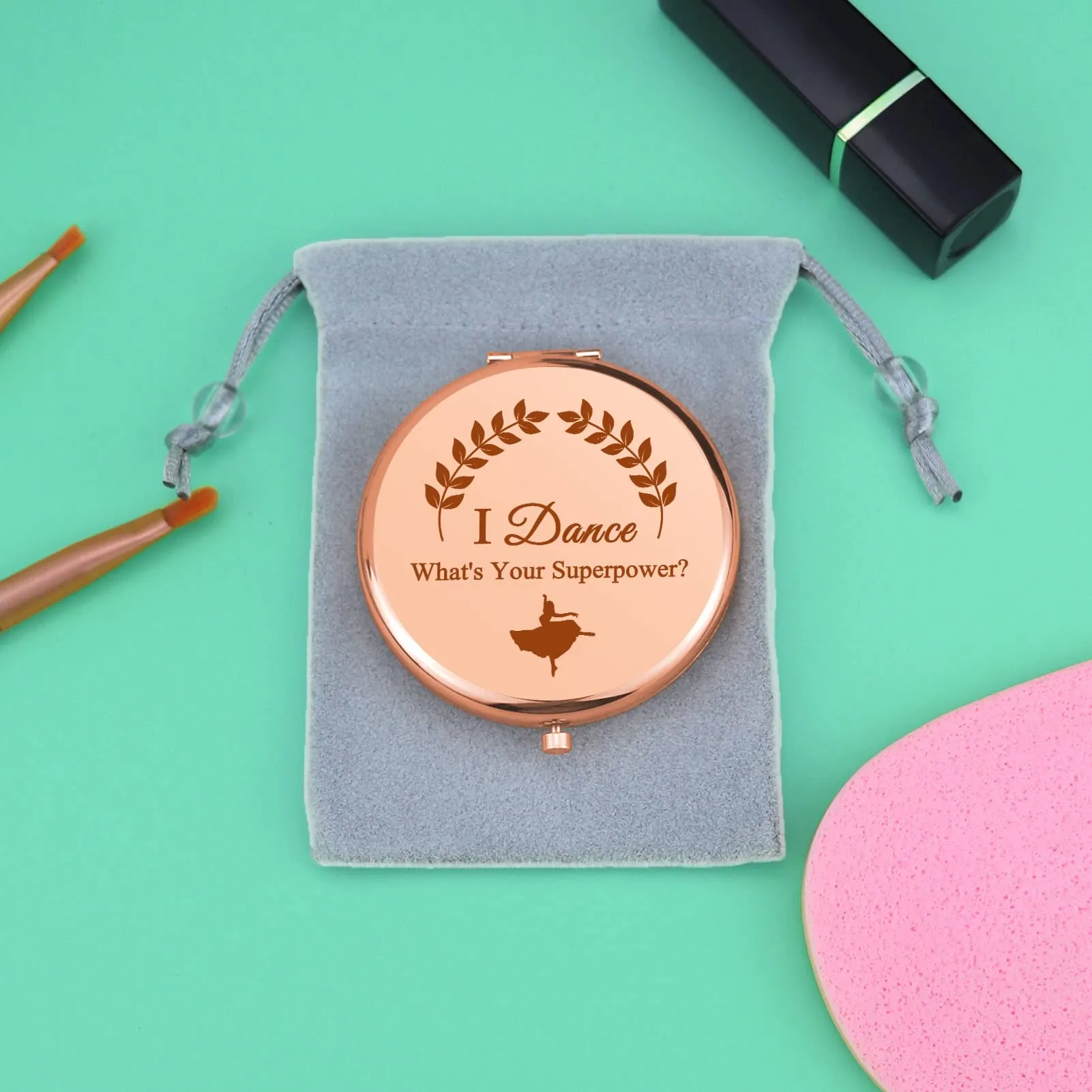 Dance Lover Gift for Women Dancing Gift for Girl Travel Makeup Mirror for Girls Dance Teacher Dancer Coach Compact Makeup Mirror for Dance Recitals Ballet Gift Birthday Music Festival Gifts