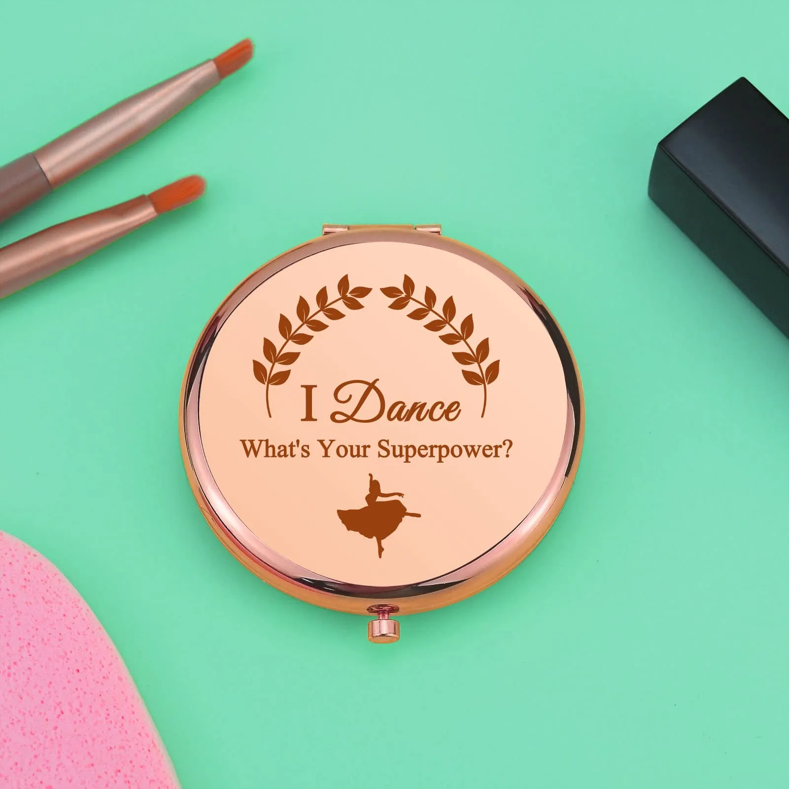 Dance Lover Gift for Women Dancing Gift for Girl Travel Makeup Mirror for Girls Dance Teacher Dancer Coach Compact Makeup Mirror for Dance Recitals Ballet Gift Birthday Music Festival Gifts