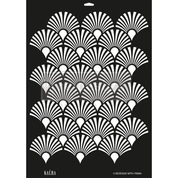 DECO PEACOCK | DÉCOR STENCIL KACHA | DESIGN SIZE 17 X21.7 SHEET SIZE 18″X25.5″