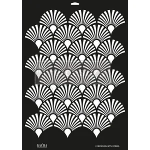 DECO PEACOCK | DÉCOR STENCIL KACHA | DESIGN SIZE 17 X21.7 SHEET SIZE 18″X25.5″