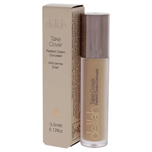 delilah - Take Cover Radiant Cream Concealer - Marble - Easily Blendable, Hydrating, Long-Lasting, Light Reflecting, Imperfections Corrector - Enriched with Vitamin E - Medium to Full Coverage-0.12 Oz
