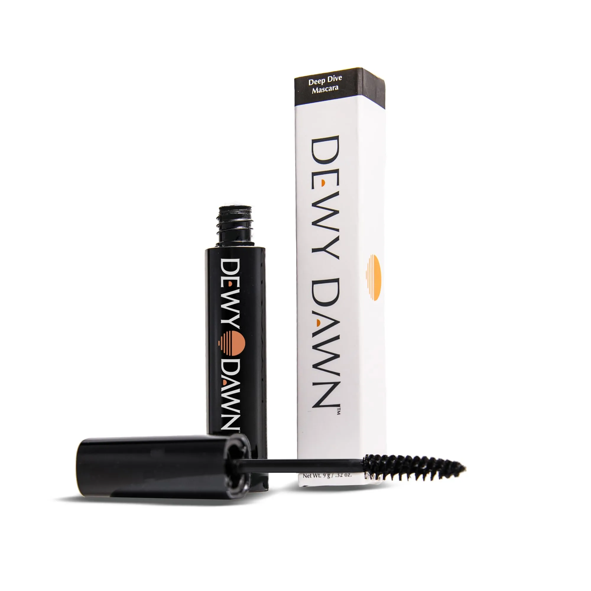 DEWY DAWN Deep Dive Mascara, Hydrolyzed Collagen and Keratin Enriched, Enhances Volume, Strengthens and Protects, Smudge-Free, Long Lasting