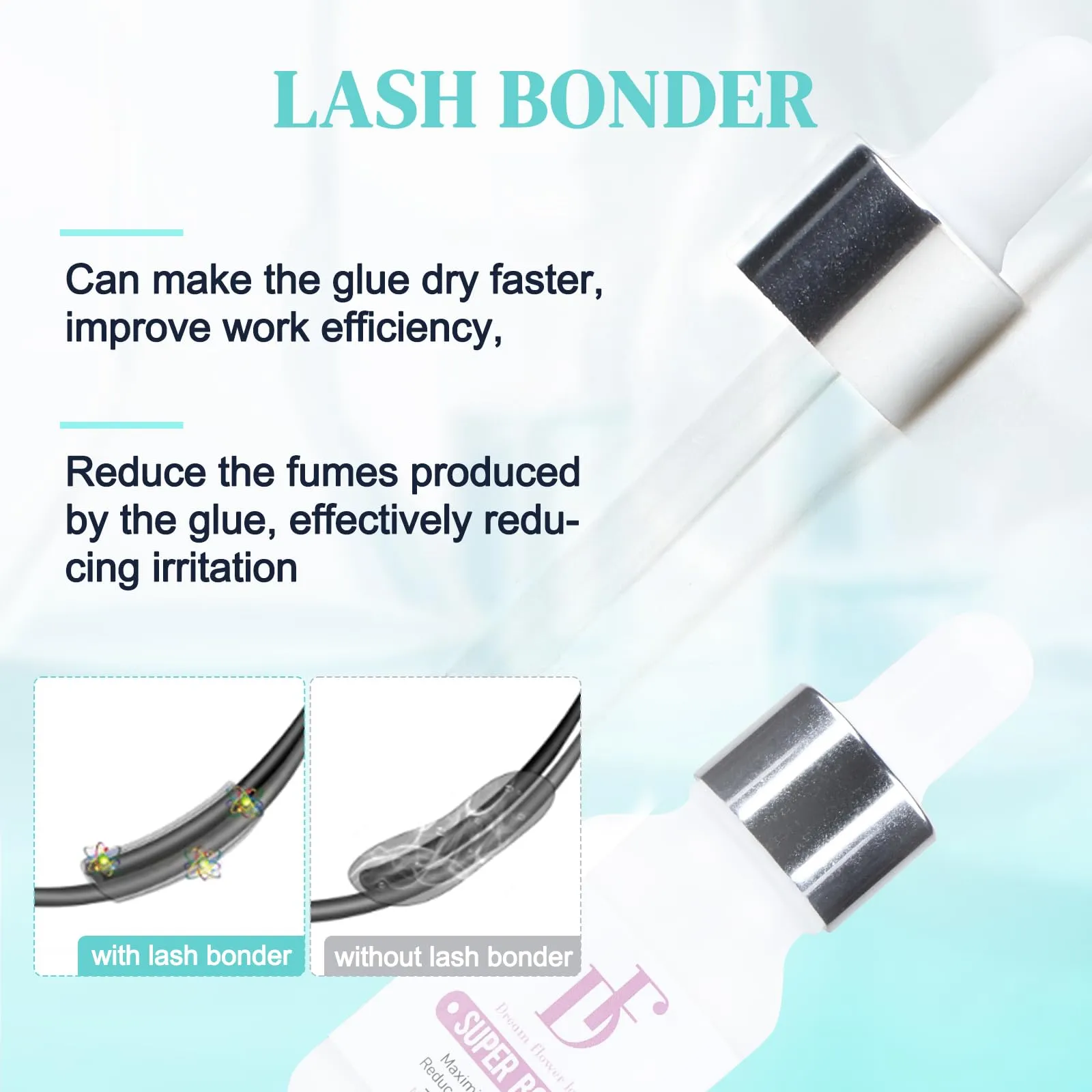 DF touchjoy Lash Primer for Eyelash Extensions, Longer Retention Clean Oil & Dust of Lashes, Lash Extension Primer Reduce Eye Irritation Professional Eyelash Supplies 15ml