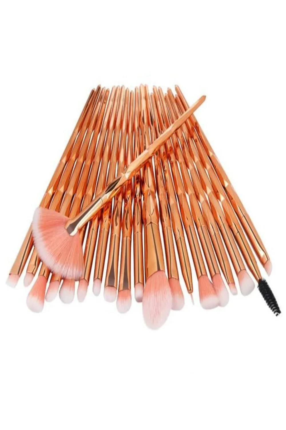 Diamond Makeup Blending Brushes Set - 20 Pcs