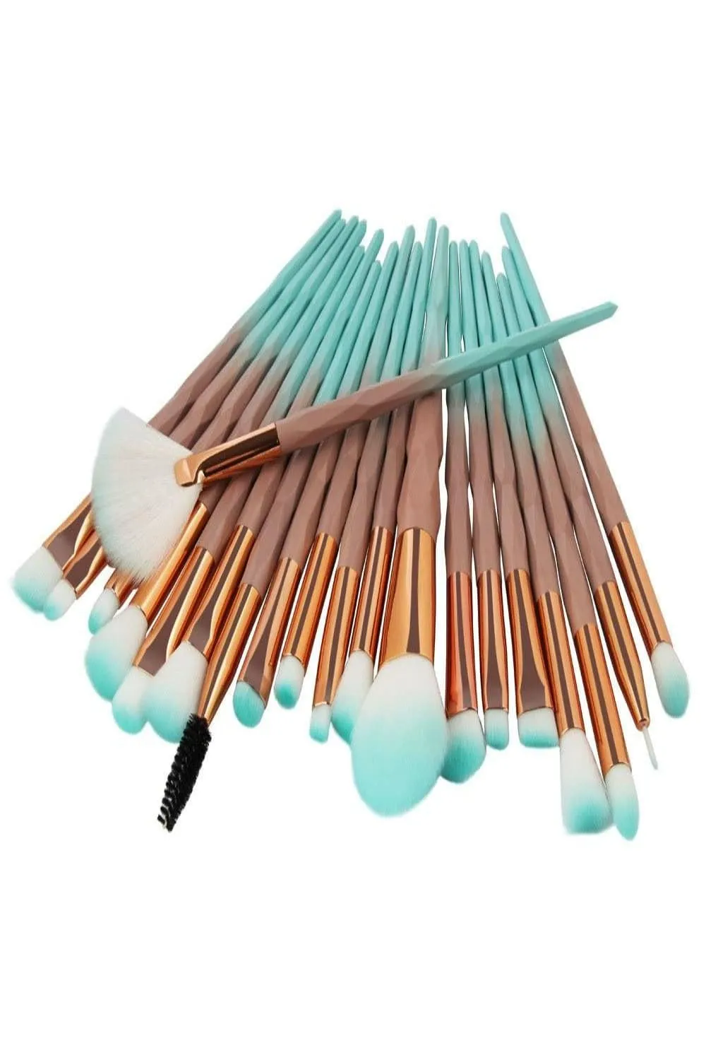 Diamond Makeup Blending Brushes Set - 20 Pcs
