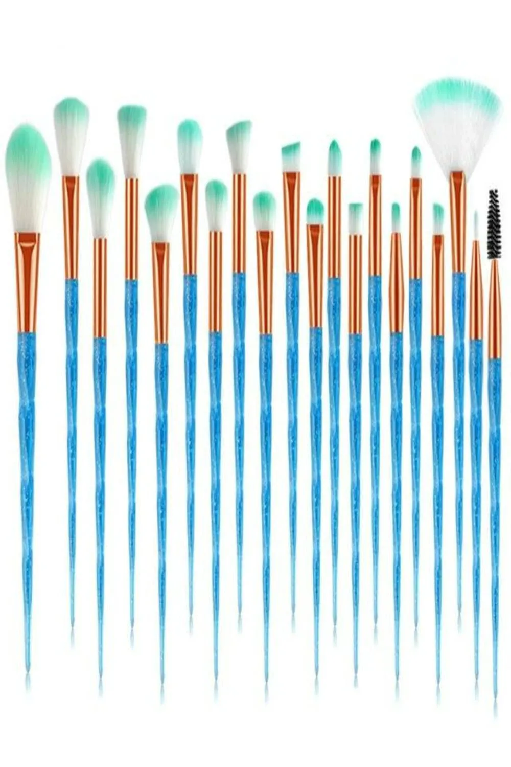 Diamond Makeup Blending Brushes Set - 20 Pcs
