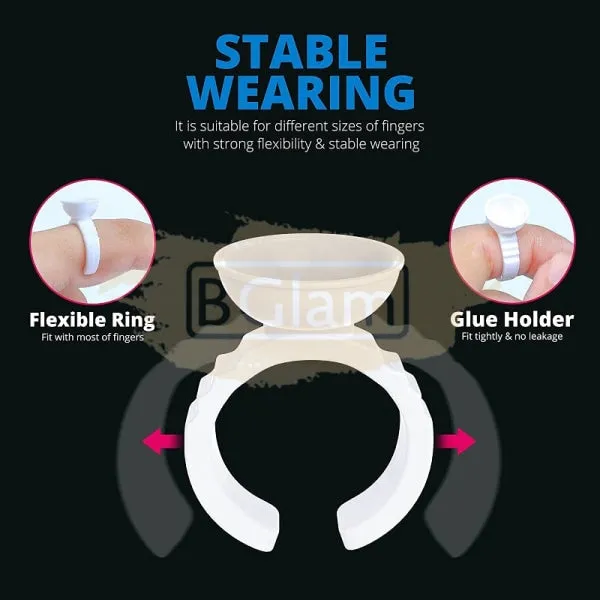 Disposable Glue/Pigment Ring Cup with 2 Slots - Big