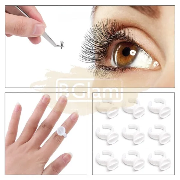 Disposable Glue/Pigment Ring Cup with 2 Slots - Big