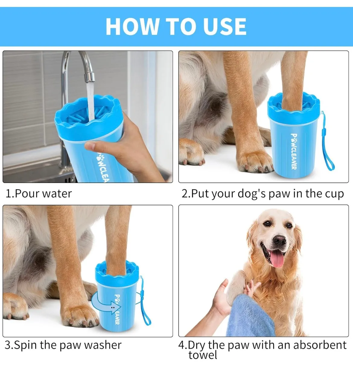 Dog Paw Cleaner, Washer, Buddy Muddy Pet Foot Cleaner for Small Medium Large Breed Dogs/Cats