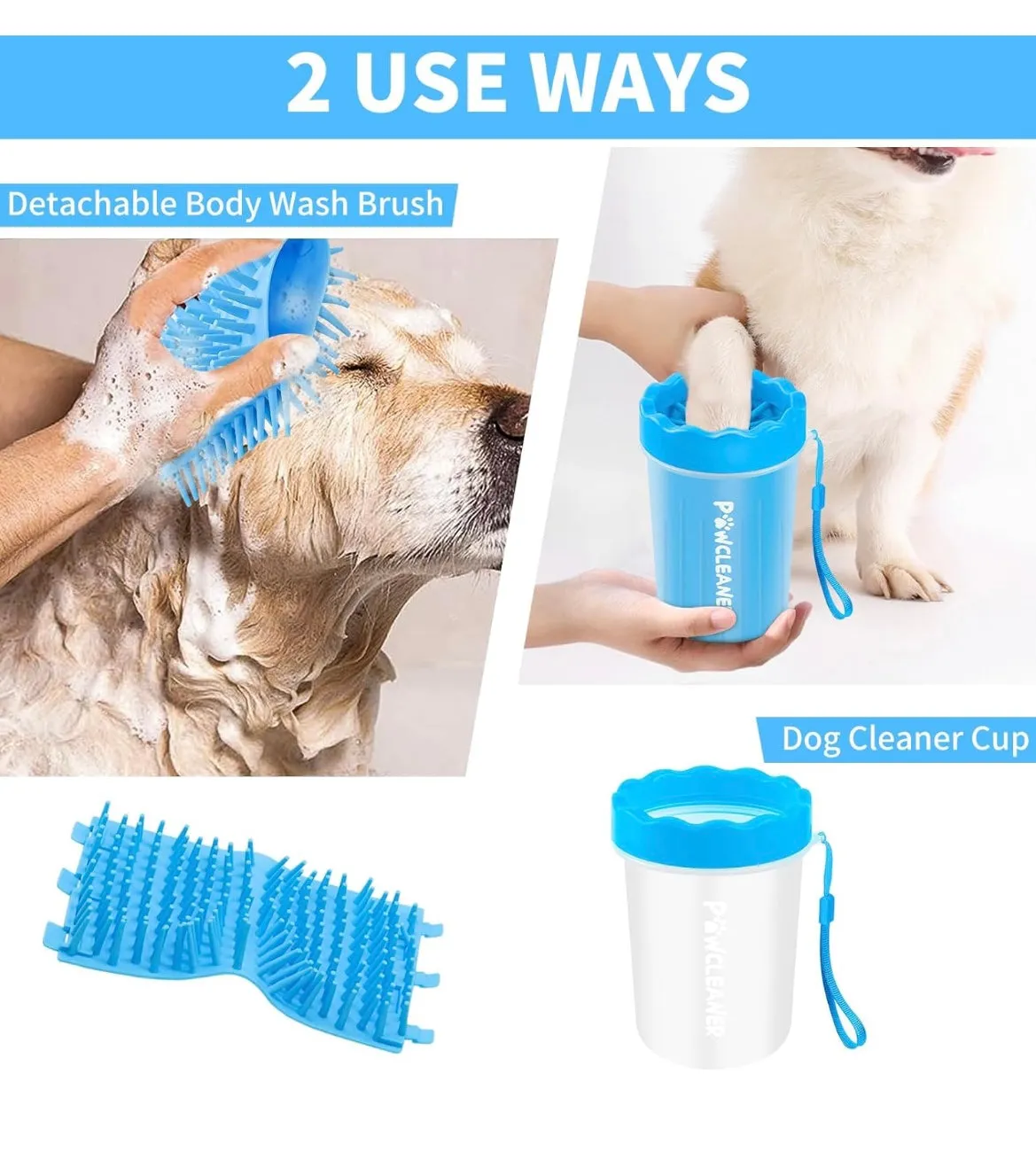Dog Paw Cleaner, Washer, Buddy Muddy Pet Foot Cleaner for Small Medium Large Breed Dogs/Cats