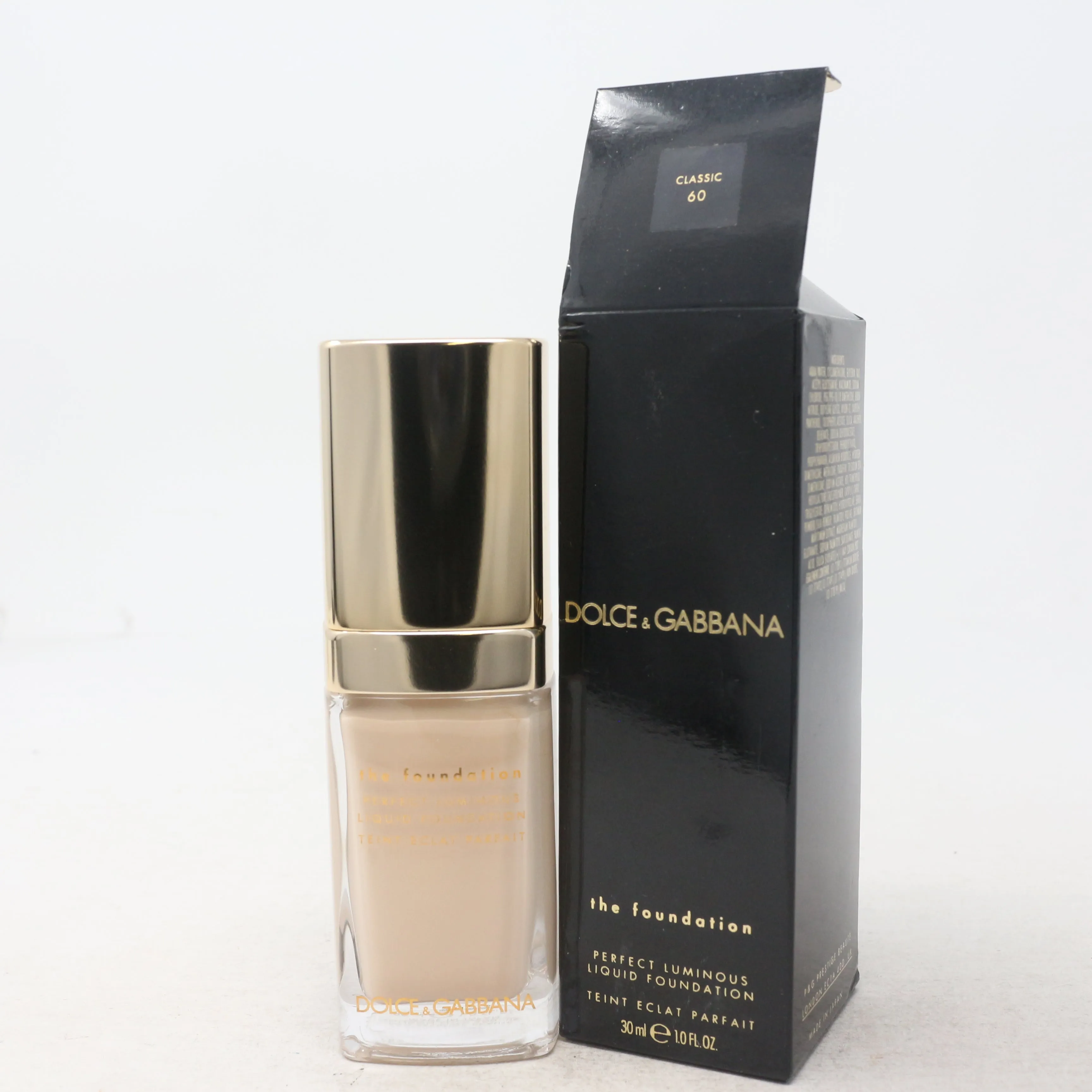 Dolce & Gabbana Perfect Luminous Liquid Foundation  1.0oz/30ml New With Box