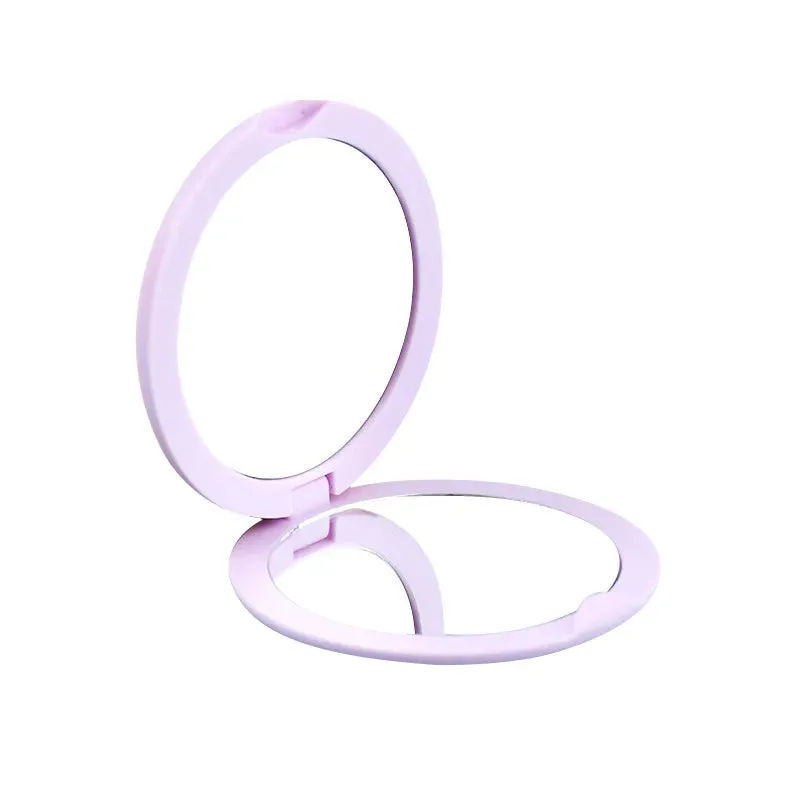 Double Sided Handheld Travel Makeup Mirror Mini Portable Pocket Folding Round Beauty Cosmetic Mirror