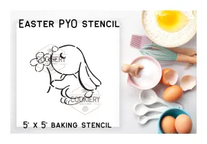 Easter Bunny PYO Stencil - Paint your Own Stencil - Cookie Stencil - Airbrush Stencil - Baking Stencil