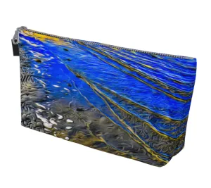 Ebb & Flow Makeup Travel Bag: Rhythmic Coastal-Inspired Cosmetic Case