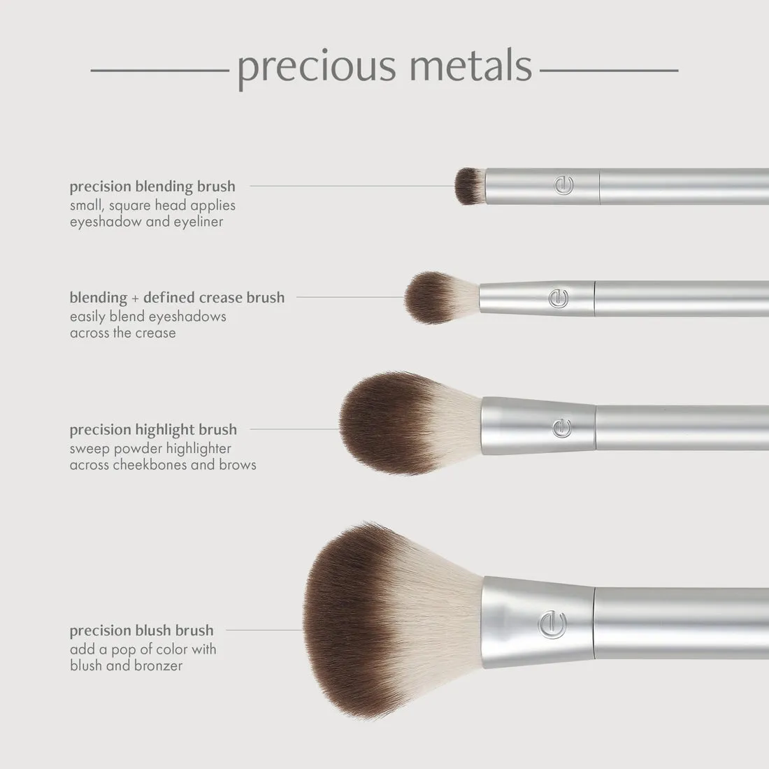 Ecotool Precious Metal Cheek   Eye High Light 4 pack Set