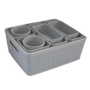 Edge 10-piece set Woven Design Organizer Baskets