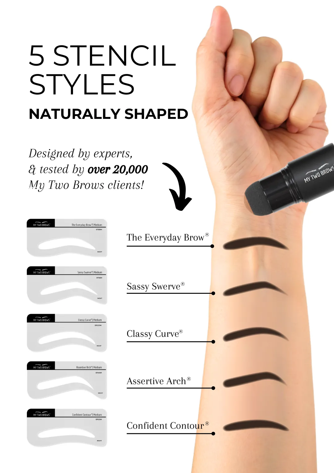 Effortless Eyebrow Stamp & Stencils Kit