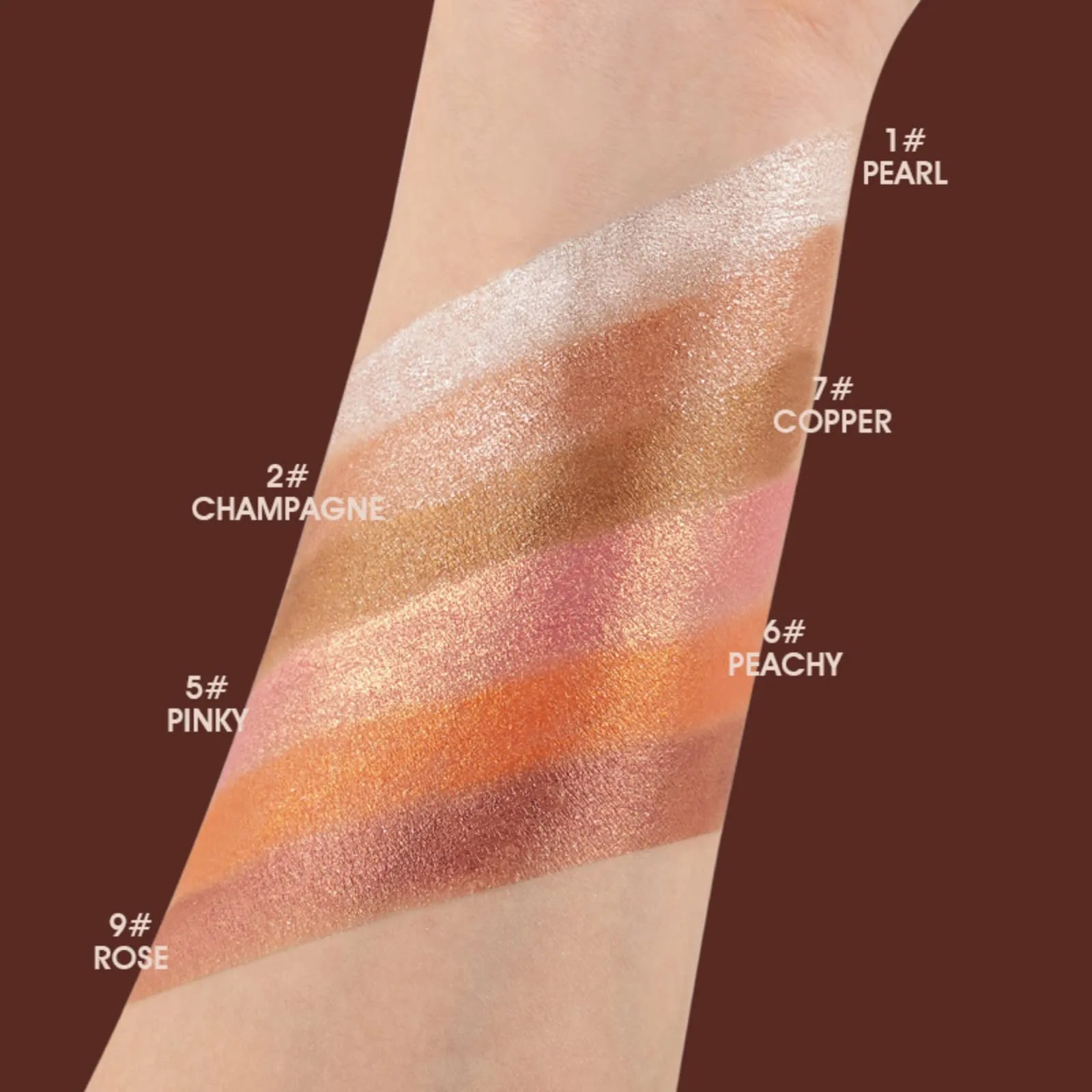 Ehinew Eyeshadow Stick - Neutral and Brown Metallic Eye Shadow Stick Makeup - Champagne Matte & Glitter Eyeshadow - Creamy & Waterproof Eyeshadow Brightener Pencil (11# Reddish)