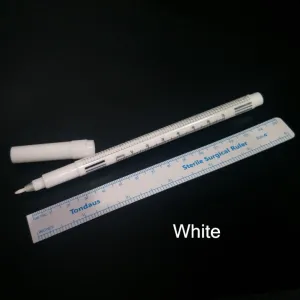 EKCLODA - 10 Pcs Microblading Supplies Tattoo Marker Pen Permanent Makeup Accessories White Surgical Skin Marker Pen for Eyebrow Scribe Tool