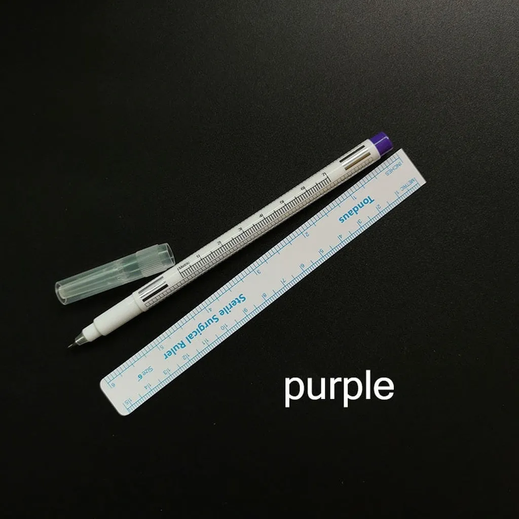 EKCLODA - 10 Pcs Microblading Supplies Tattoo Marker Pen Permanent Makeup Accessories White Surgical Skin Marker Pen for Eyebrow Scribe Tool