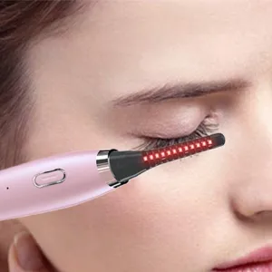 Electric Eyelash Curler Temperature Controlled Makeup Eyelash Curler Tool-Pink