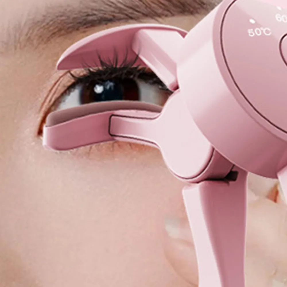 Electric Heated Eyelash Curler with 3 Heating Modes Anti-Burn Lash Curler Pink