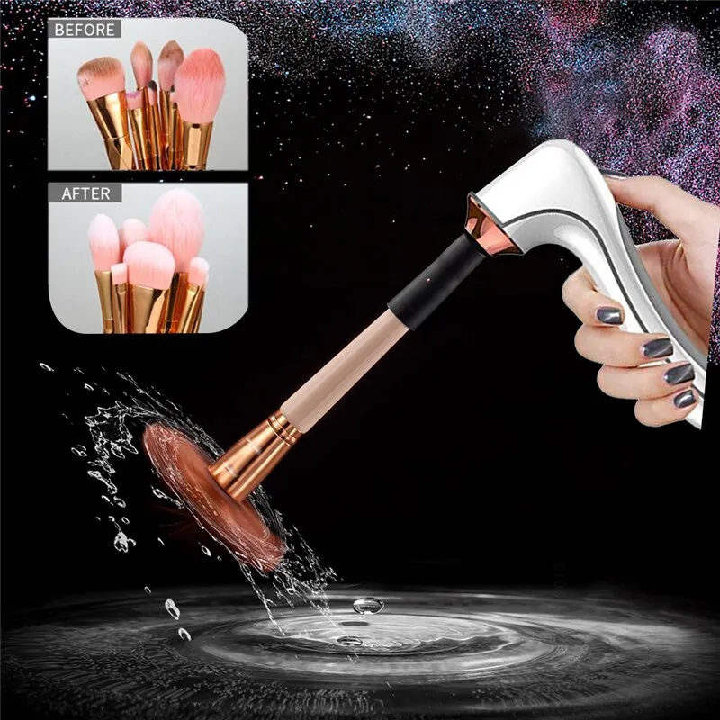 Electric scrubber makeup brush cleaning