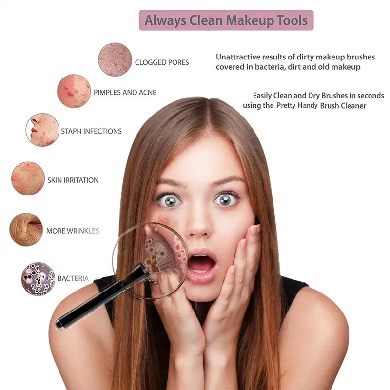 Electric scrubber makeup brush cleaning