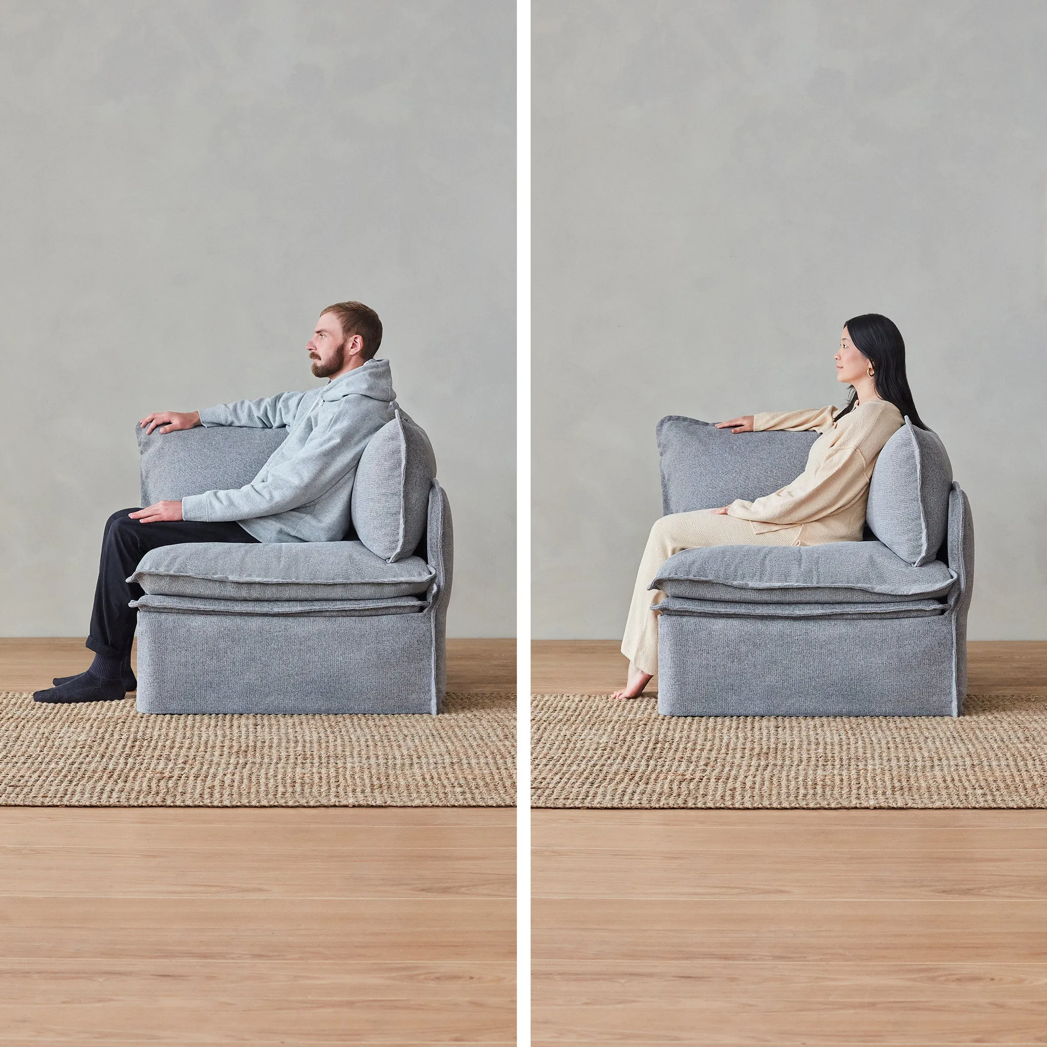 Elevate Comfort Layer for 5-Seater Open-Ends Corner Sectional in Powder
