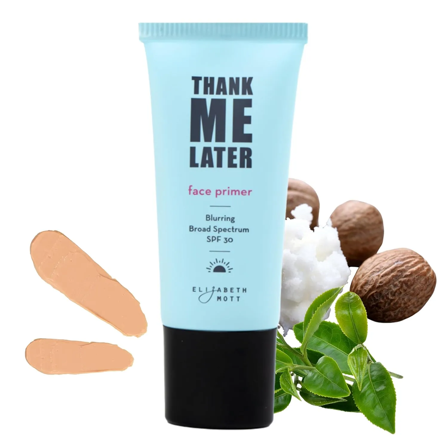 Elizabeth Mott Thank Me Later Blurring Face Primer SPF 30  Hydrating Makeup Base for Smooth, Flawless Skin & All-Day Wear  Long-Lasting, Lightweight, Pore-Minimizing Formula  30g, Cruelty-Free