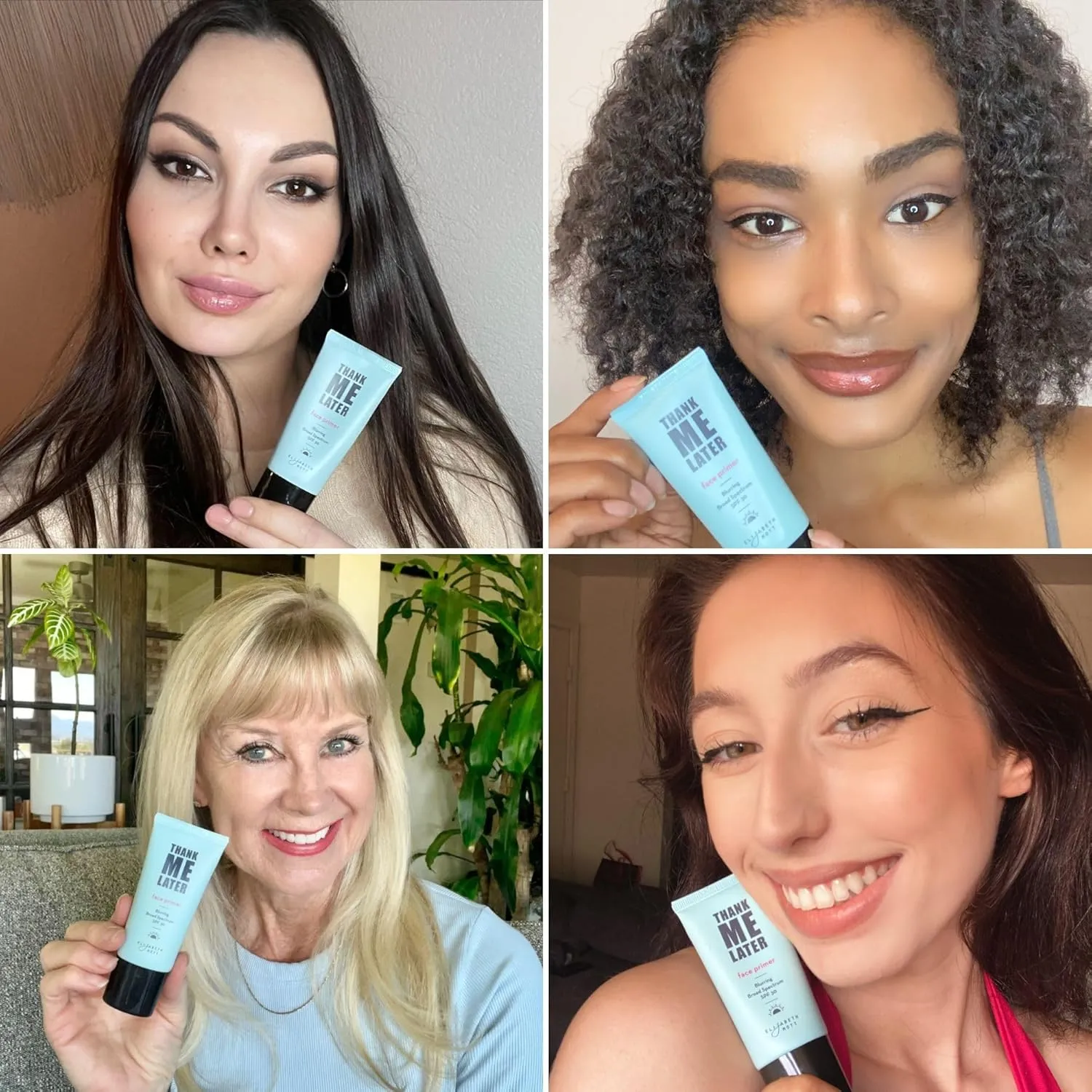 Elizabeth Mott Thank Me Later Blurring Face Primer SPF 30  Hydrating Makeup Base for Smooth, Flawless Skin & All-Day Wear  Long-Lasting, Lightweight, Pore-Minimizing Formula  30g, Cruelty-Free
