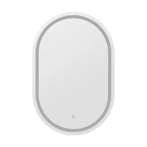Embellir LED Wall Mirror With Light 50X75CM Bathroom Decor Oval Mirrors Vanity