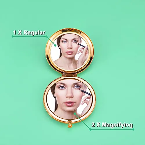 Encouragement Gift for Women Compact Makeup Mirror for Friends Sister Bestie Daughter Inspirational Gifts for Girls Motivational Birthday Gift Folding Makeup Mirror Christmas Graduation Gifts