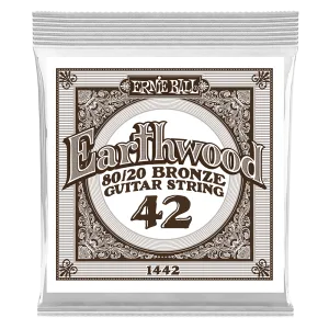 Ernie Ball 1442EB 6-Pack Earthwood 80/20 Bronze Acoustic Guitar Strings - 0.042