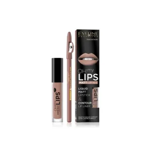 Eveline Oh My Lips Liquid Matt Lipstick Contour Lip Liner No 01