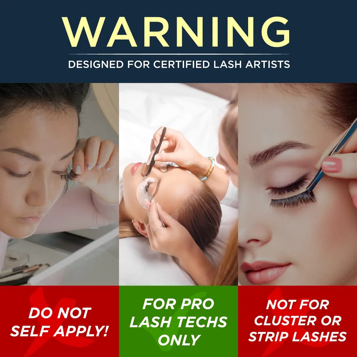 Extra Strong Eyelash Extension Glue for Professionals – Super Strong Black Bonding Adhesive for Long Lasting Semi Permanent Individual Lash Extensions – 3s Fast Drying / 6 Weeks Retention